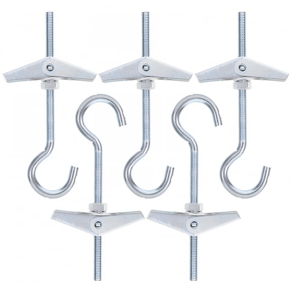 Aurelia 2026 New Toggle Bolts 5 Sets Toggle Anchor Wing Nut Toggle Bolt for Drywall for Hanging Heavy Item for Shelves,Mirrors,Cabinets,Pictures,Home Improvement,Diy Projects 3.54"X0.79"X0.2"