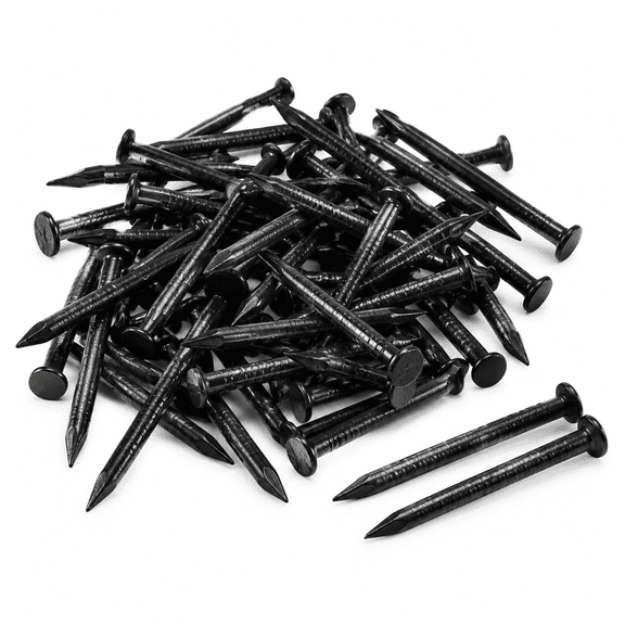 Aurelia 50Pcs Hardware Nails 1 Inch Length, Black Carbon Steel Point Tip Wall Cement Masonry Nail,Woodworking Nails,Concrete Nails 50Pcs Pack Black Nails for Wall