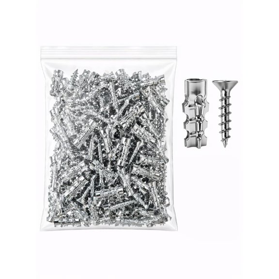 Aurelia 614mm Short Expansion Screw Set, Door Hinge Thread Repair Screws, Short Expansion Wall Anchors for Cabinet Hinge Repair & Stripped Thread Restoration (30)