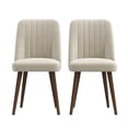 thumbnail image 1 of Aurelia Mid-Century Modern Velvet Dining Chair  in Beige (Set of 2), 1 of 7