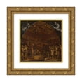 thumbnail image 1 of Aurelio Lomi 15x15 Gold Ornate Wood Frame and Double Matted Museum Art Print Titled - The Gathering of Manna, 1 of 4
