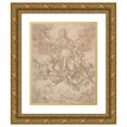 thumbnail image 1 of Aurelio Lomi 15x18 Gold Ornate Wood Frame and Double Matted Museum Art Print Titled - Virgin in Glory with Angels (1556-1622), 1 of 4