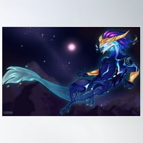 Aurelion Sol Poster Wall Art, Modern Wall Decor For Living Room Bedroom, 12x18 UNFRAMED