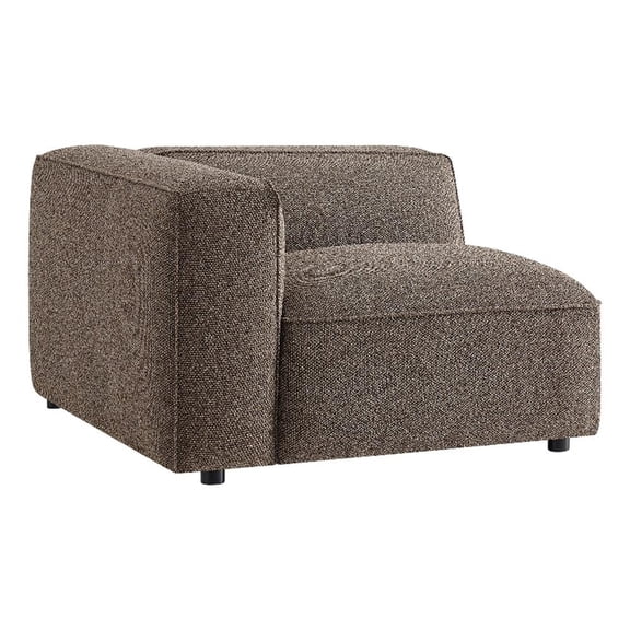 Auren Lattice Boucle Left-Facing Arm Chair with Pocket Spring Seat in Earth
