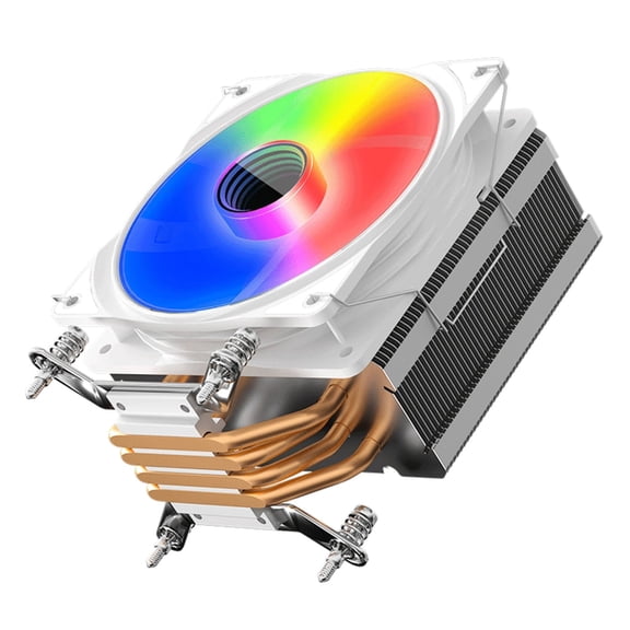 Aurgiarme 12CM CPU FAN Computer Cooling Fan Easy Installs 4 Heatpipes Quiet Cooling for Processors CPU Fan