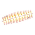 thumbnail image 1 of Aurgiarme 24x Yellow French Tip Full Covers False Nails Butterfly Press On Nails Almond Shape Stick On Nails Acrylic Nails, 1 of 8