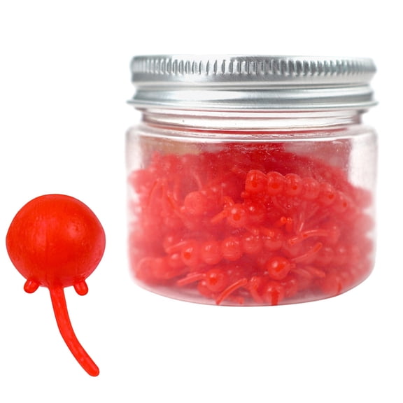 Aurgiarme Artificial Floating Lures Soft Baits Balls with Tail Dynamic Teasing Fishing Soft Beads Antibottom Floating Action Lures