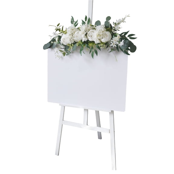 Aurgiarme Artificial Flower Swag Decorative Swag for Wedding Ceremony Sign Wedding Reception Backdrops Party Table Decoration