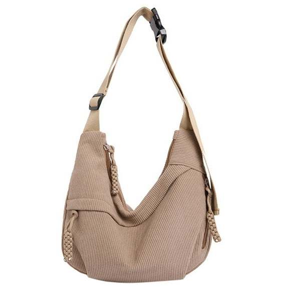Aurgiarme Autumn Winter Crossbody Bag for Women Corduroy Bag Large Capacity Shoulder Bag