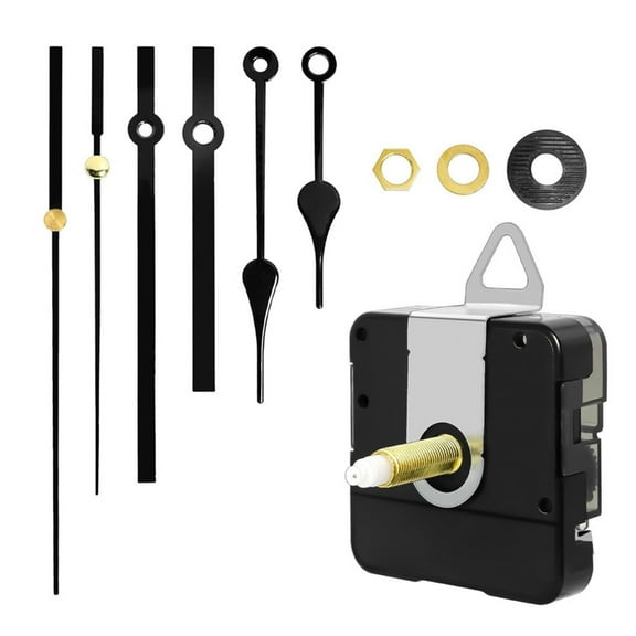 Aurgiarme Battery Operated Quiet Wall Clock Mechanism Motor Replacement with Long Spindle for Clock Repair Clock Movement Kits