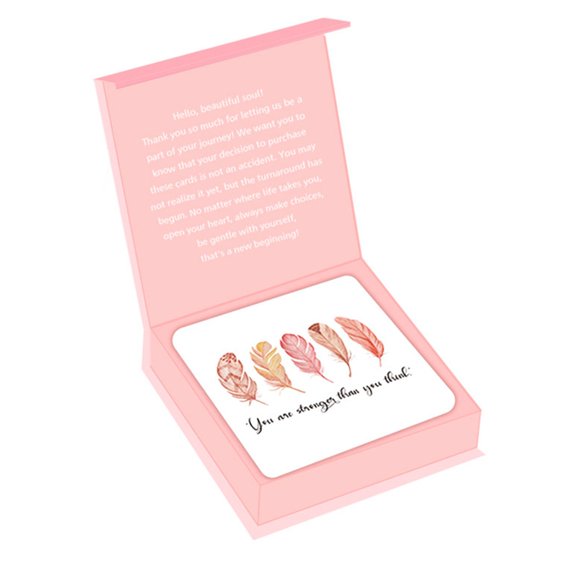 Aurgiarme Bundle of 50 Quality Paper Cards for Women with Inspiring Words of Wisdoms