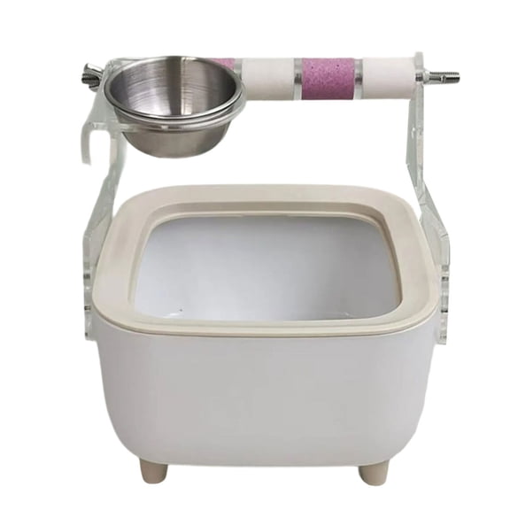 Aurgiarme Easy Potty Training Bird Stand with Removable Bucket for Parakeets Cockatiels Lovebirds Bird Grinding Standing Perches