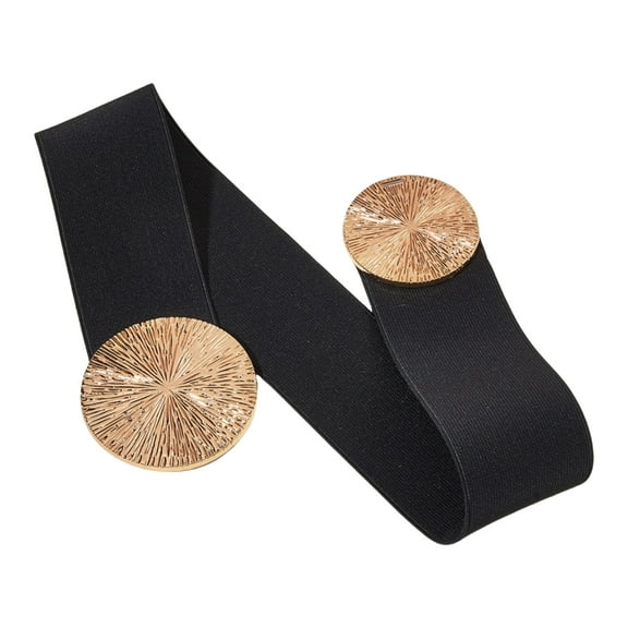 Aurgiarme Elastic Waistband Women's Stretch Belt 6cm Wide with Fashion Buckle for Dresses Jeans and Trousers Elegant Designing