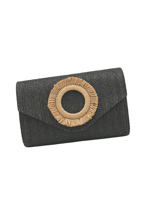 Evening Handbag Summers Beach Shoulder Crossbody Bag Woven Envelope Bag Straw Clutches Purse for Womens