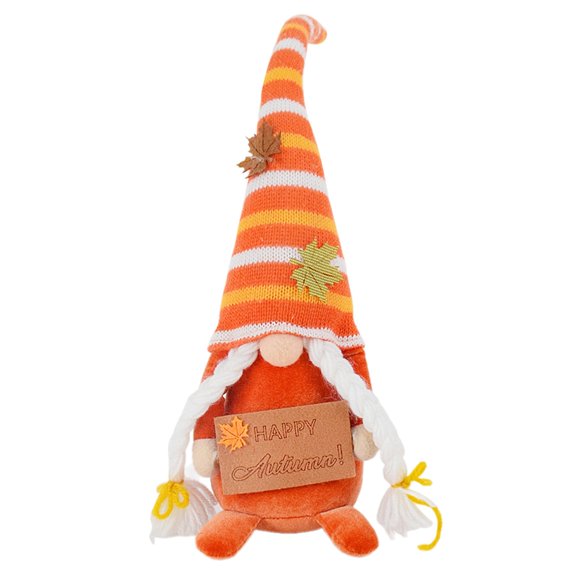 Aurgiarme Fall Gnomes Plush Decors,Handmade Fall Gnomes Plush Tiered Tray Decorations Farmhouses Gnomes Doll For Party Home Decors