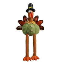 Aurgiarme Farmhouse Decoration Turkey Dolls Autumn Seasonal Centerpiece Figurine Rural Kitchen Ornament Thanksgiving Layout