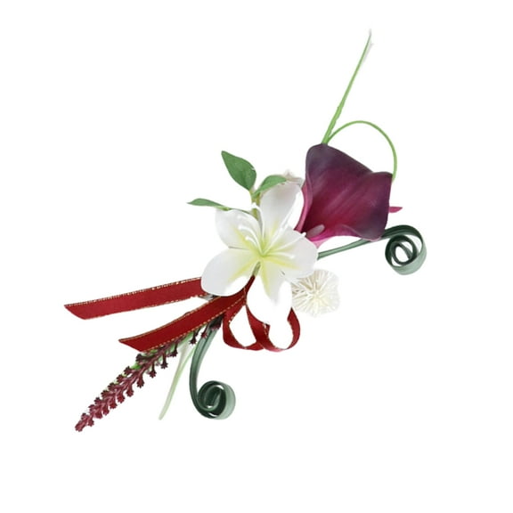 Aurgiarme Faux Blossom Boutonniere Floral Accessory for Parties and Gatherings Wedding Supplies Comfortable Wear Breast Flower