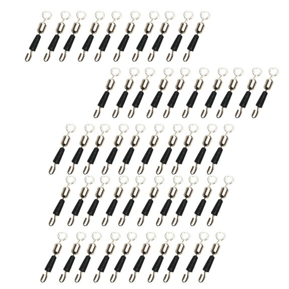 Aurgiarme Fishing Quick Changes Swivels Set, 50Pcs Fishing Line Connector Quickly Link Fishing Swivels Set for Fishing Accessories