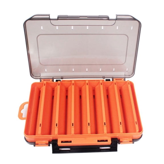 Aurgiarme Fishing Tackle Storage Box Fishing Lures Baits Hooks Storage Container Double Side Tackle Box Fishing Accessory Case