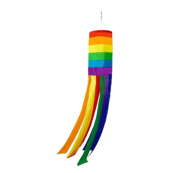 Aurgiarme Flag Colorful Flag Windsock Rainbow Flag Waterproof Direction Measurement Outdoor Backyard Garden