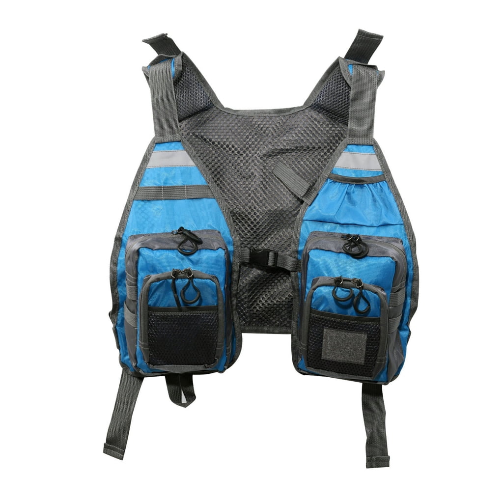 Aurgiarme Fly Fishing Vest for Men Adjustable Multi Pokcet Waistcoat ...
