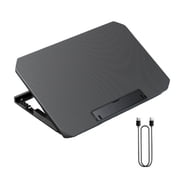 Aurgiarme Foldable Adjustable Laptop Cooling Pad with 2 Quiet Fan For Notebook With Adjustable Heights And USB Connection