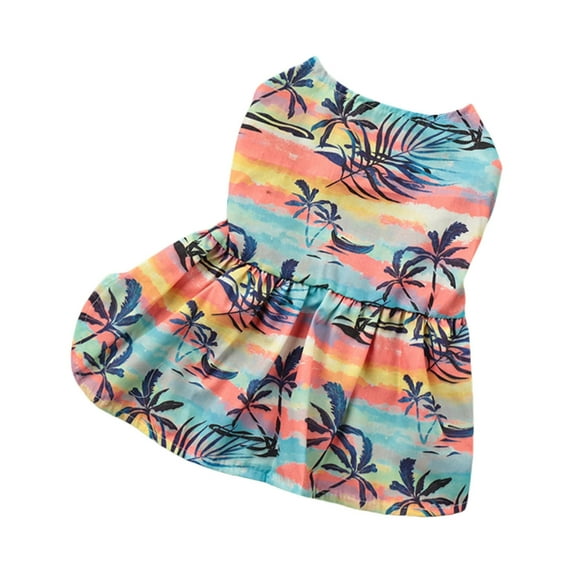 Aurgiarme Girl Cats Shirt Costume Apparel Beach Dress Beach Floral Vest for Puppy Dog and Cats Floral Dress