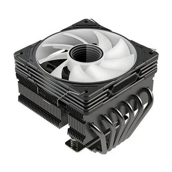 Aurgiarme High Performances CPU Air Coolers Down Flows Coolers with 6 Heat Pipe and ARGB 12cm Fan for Optimals Thermals Management