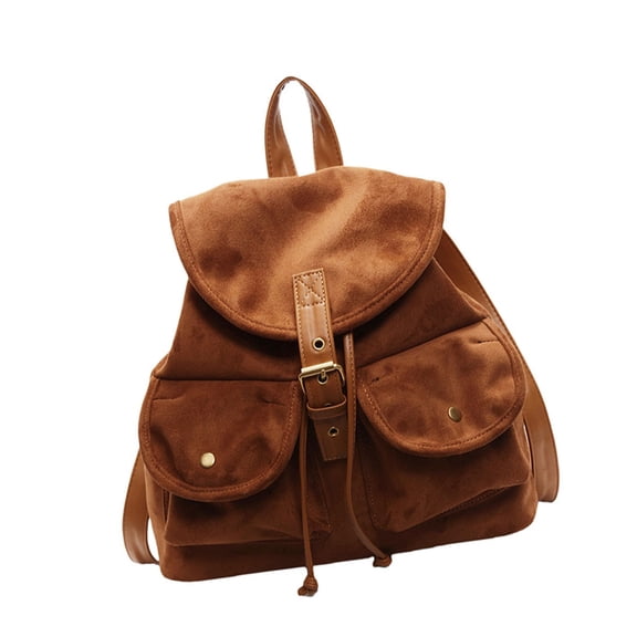 Aurgiarme Leather Rucksack With Spacious Compartments School Backpack Casual Daypack Travel Daypack For Students And Professional