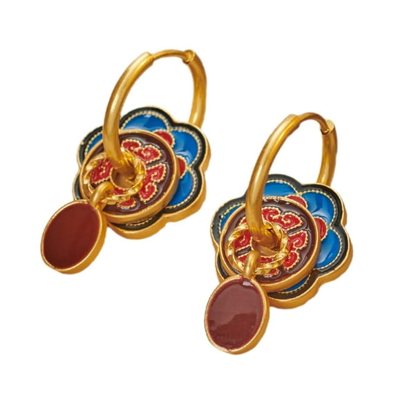 Aurgiarme Multipurpose Drop Oil Ear Clip Stylish Ear Cuff for Distinctive Female New Chinese-styles Ear Buckles Party Ornaments