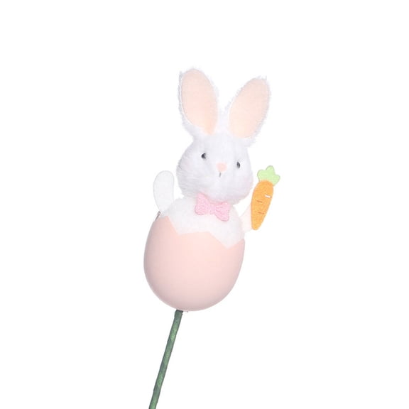 Aurgiarme PVC Easters Rabbits Eggs Flower Pick Adornment Great For Family Gatherings And Spring Themed Event Easy To Use