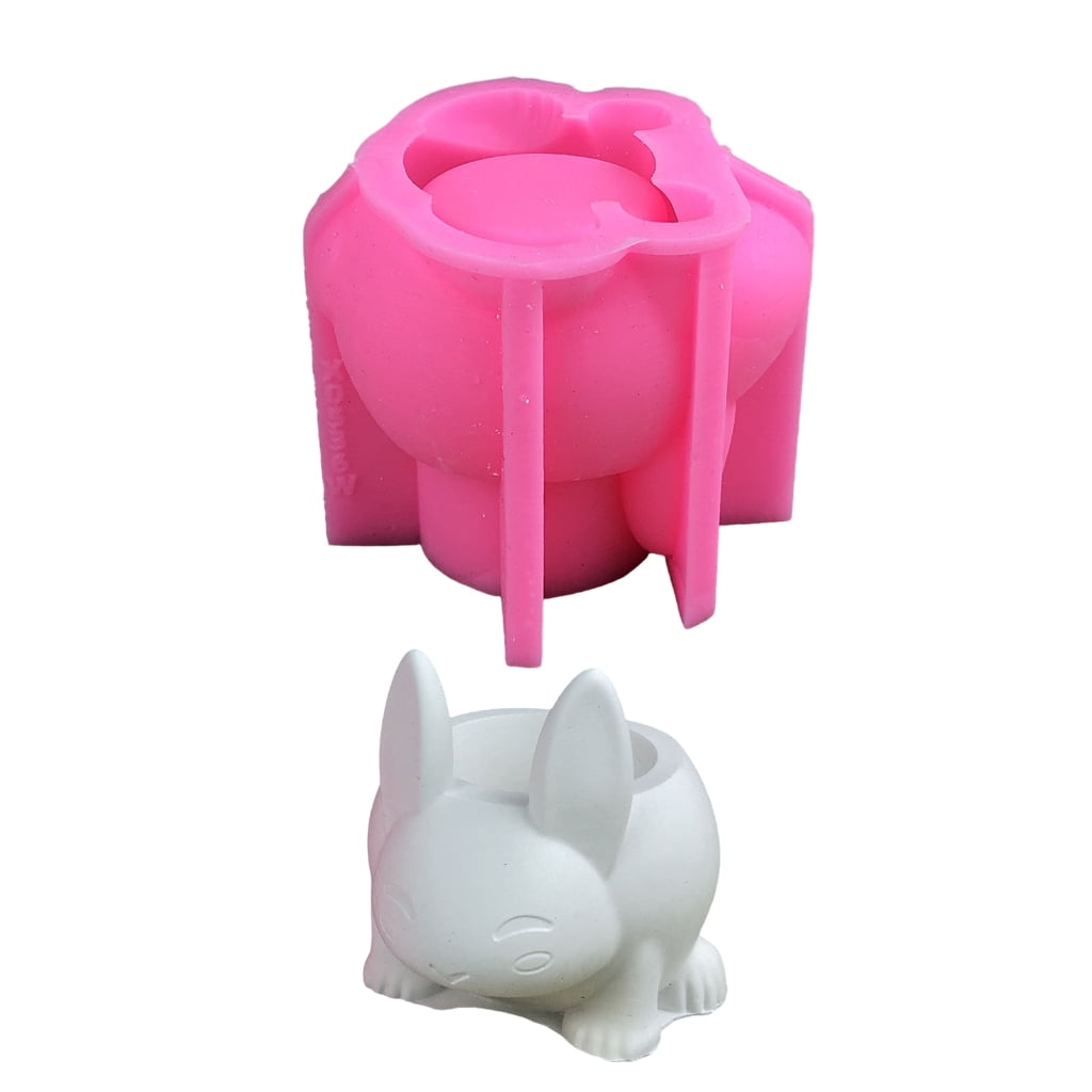Aurgiarme Planter Molding Tool Silicone Mould for Making Rabbits Shaped ...