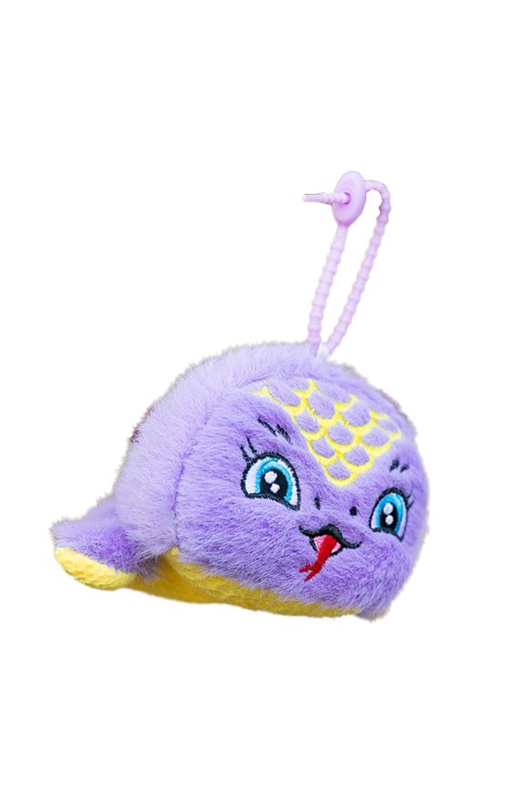 Plush Snake Head Stuffed Pendant Hanging Ornament for Handbags Plush Keychain Snake Pendant Chinese New Year Ornament