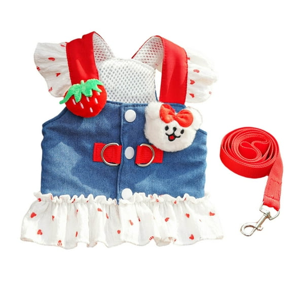 Aurgiarme Puppy Dress Skirt Cats Beach Skirt Heart T-shirt Dress Beach Puppy Dog and Cats Princess Holiday Wedding