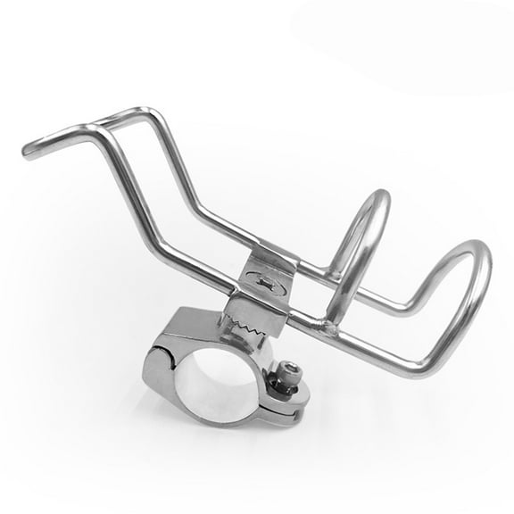 Aurgiarme Rails Mounted Clamps on Rod Holder Stainless Steel Fishing Poles Bracket for Fishing Boats Kayaks Marine