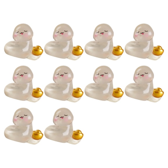 Aurgiarme Set Of 10 Cartoon Glowing in Dark Snake Figurines Nightlight Miniature Snake for Home Decoration and Gifting