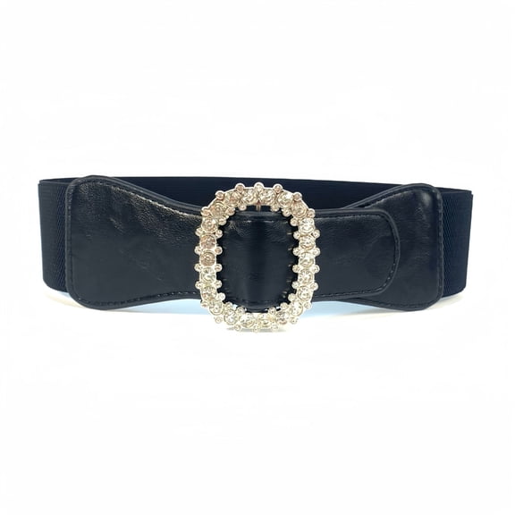 Aurgiarme Stylish Elastic Waist Belt Vintage Styles Sequins Glitters Belt Fashion Belt for Women's Fashion Outfits