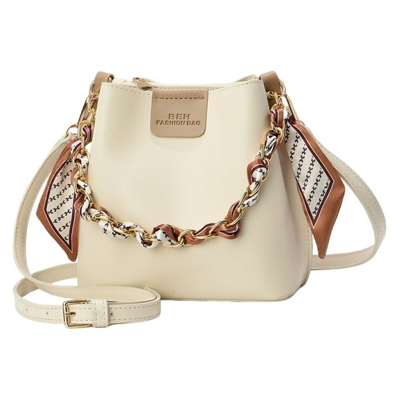 Aurgiarme Trendy PU Leather Shoulder Bag Large Capacity Bucket Bags Fashion Crossbody Purse Handbag for Work and Casual Travel