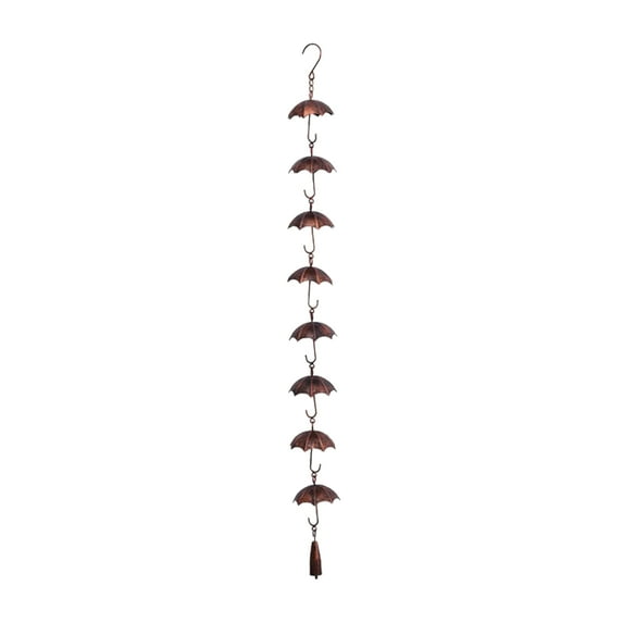 Aurgiarme Umbrellas Rain Chain Water Drain Gutters for Garden Roofs Downspout Chimes Decorations
