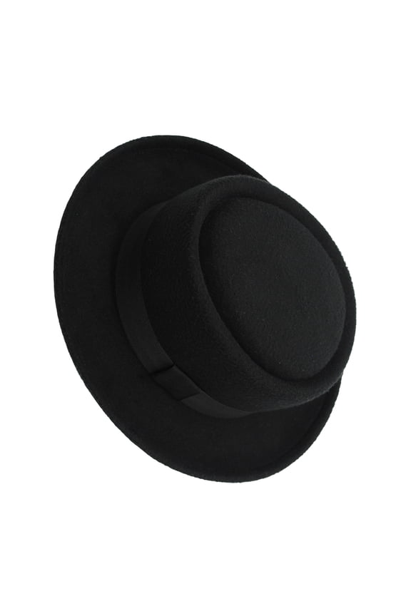 Elegant Pork Pie Hat with Bowknot Ribbon Wide Brimmed Hat Surprise Gift Hat Gift for Father Uncle