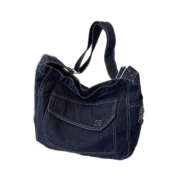 Aurgiarme Women Denims Bag Large Capacity Shoulder Bag Casual Messengers Bag Student School Bag