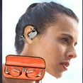 thumbnail image 1 of Auriculares inalámbricos Bluetooth 5.3 con peso en la oreja, micrófono integrado, sonido envolvente IPX5 y estuche de carga, color negro., 1 of 9