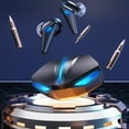 thumbnail image 1 of Auriculares inalámbricos Hi-TWS con luz LED y control táctil Bluetooth 5.0., 1 of 9