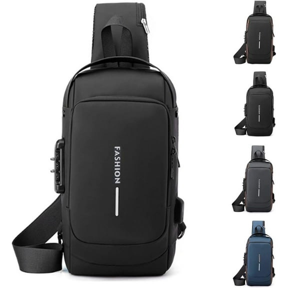 Auricz Bag, New Carbon Fiber Streamline Anti-Theft Sling Bag, Sports Crossbody Anti-Theft Shoulder Bags, Waterproof