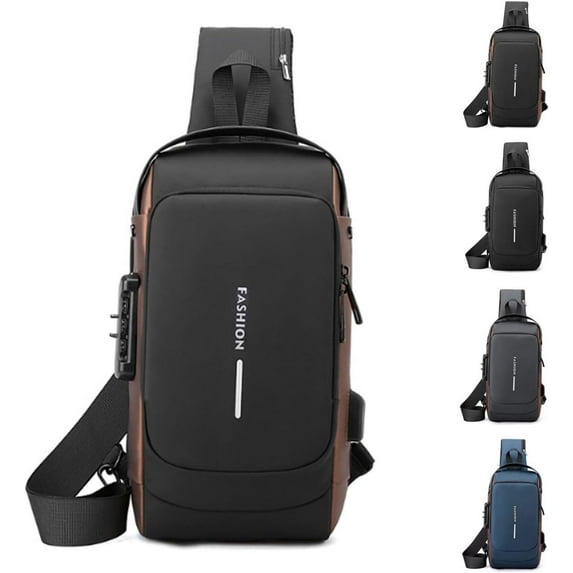 Auricz Bag, New Carbon Fiber Streamline Anti-Theft Sling Bag, Sports Crossbody Anti-Theft Shoulder Bags, Waterproof