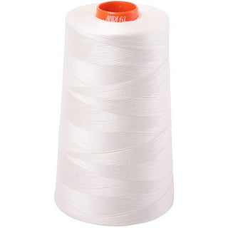 3-Pack Aurifil 50wt White Solid Mako Cotton Thread 1422yds Each