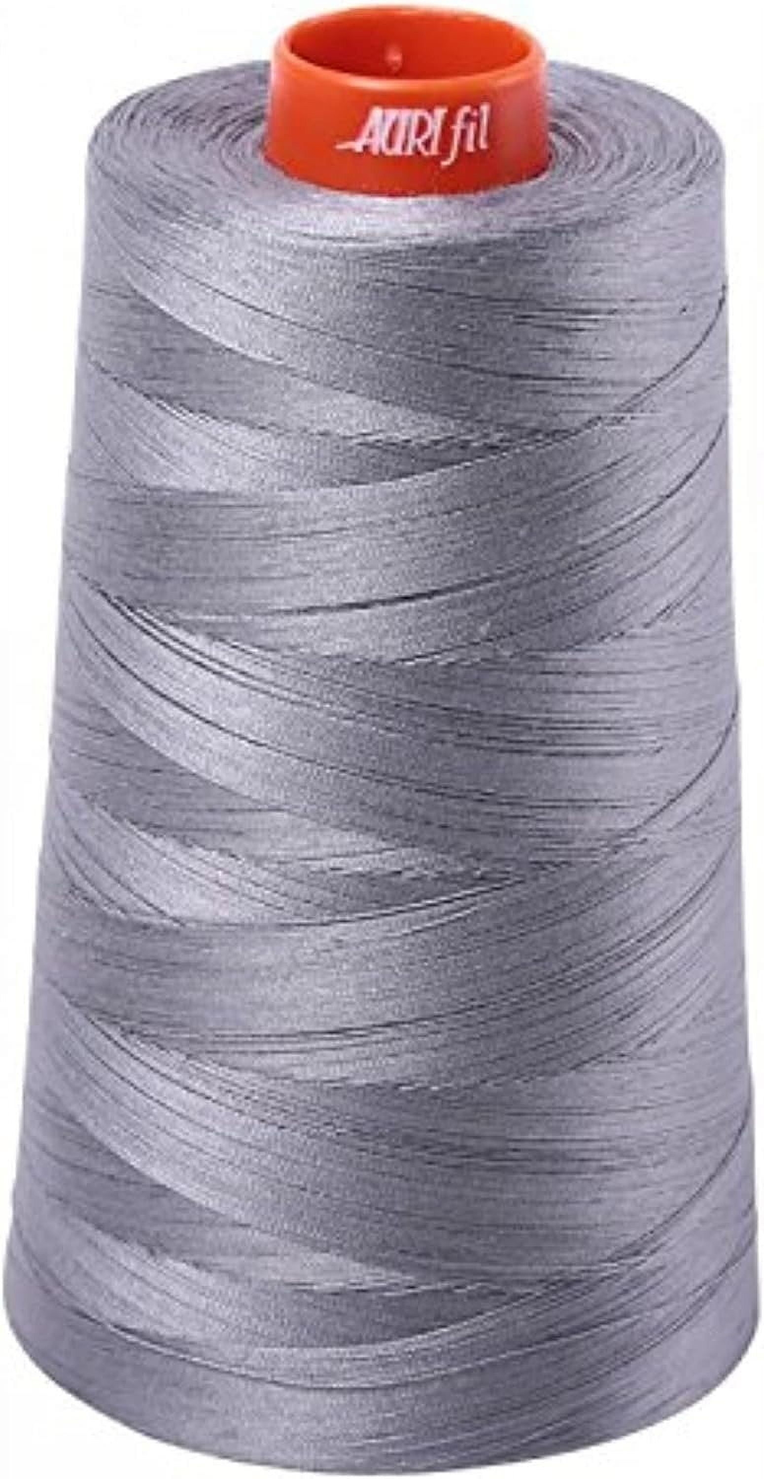 Aurifil 2605 Mako 50 Weight Cotton Thread - 6,452 Yard Grey Cone