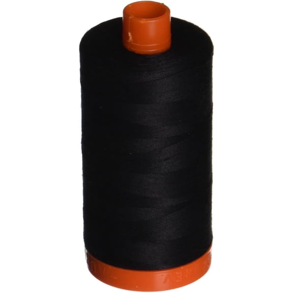 Aurifil 50wt Cotton 1,422 Yard Sewing Thread, Black