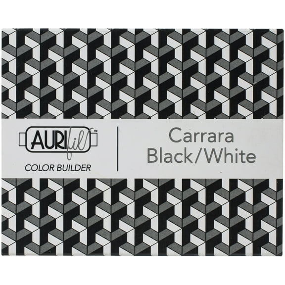 Aurifil 50wt Cotton Color Builder Thread Collection-Carrara Black/White