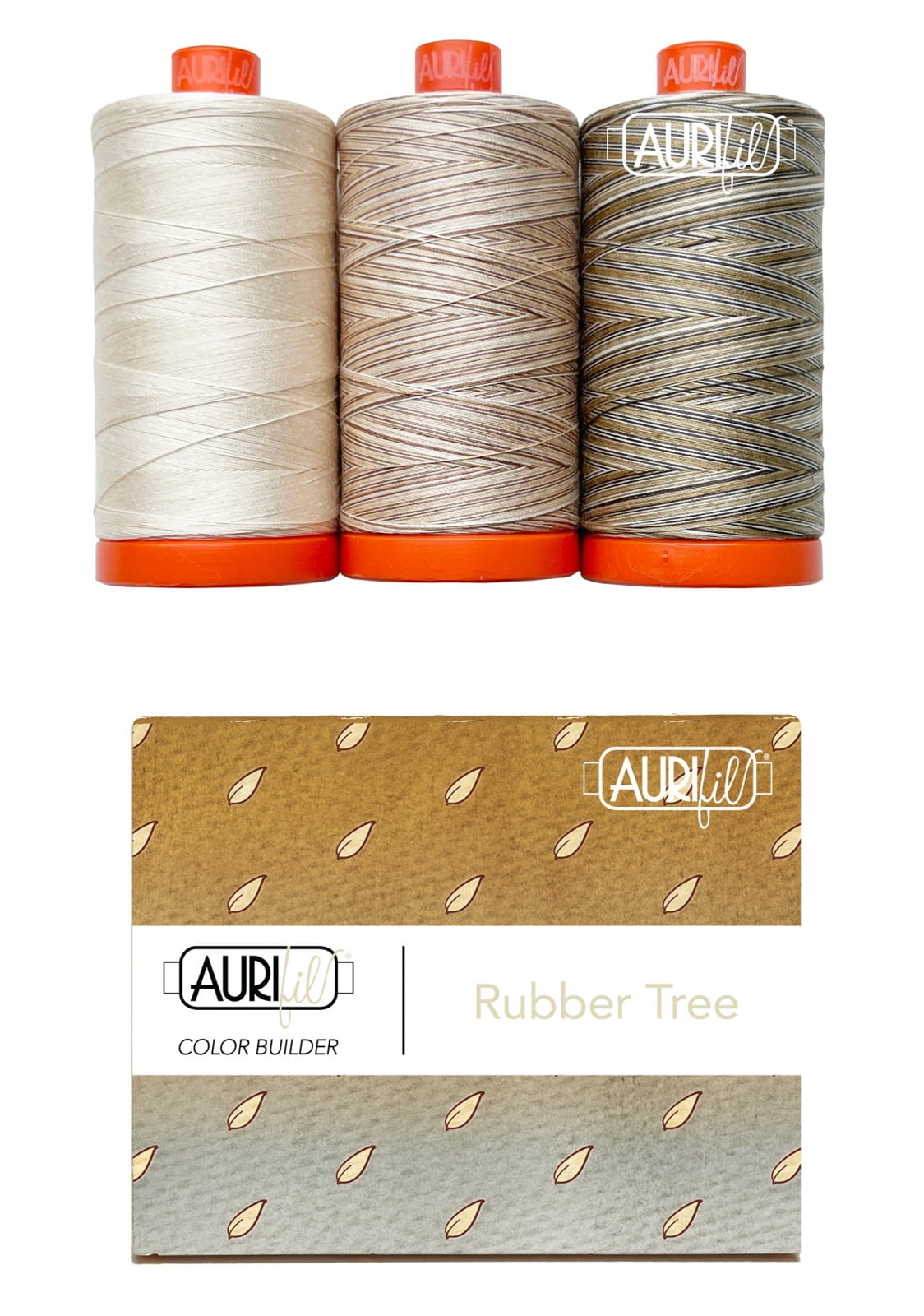 Aurifil 50wt Cotton Color Builder Thread Collection-Rubber Tree